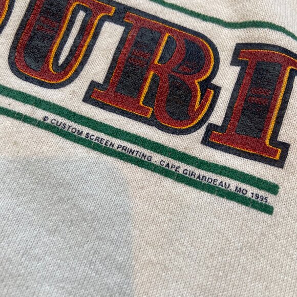 Vintage 90s Missouri Show me state Crewneck Sweatshirt Size XXL USA made - Picture 2 of 6